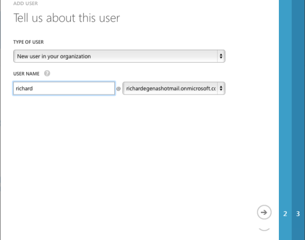 CreateUserInDefaultDirectory